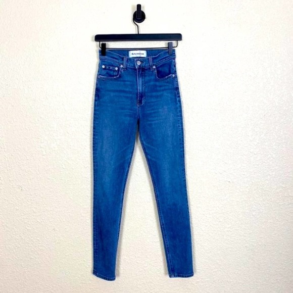 Reformation Womens High & Skinny Jeans in Rhine size 25 Medium Wash - Picture 4 of 10